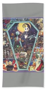The biggest difference between bath towels and beach towels is size. Nightmare Before Christmas Original Art Beach Towel For Sale By Susan Tumblety