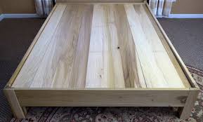 Platform bed no.1 in solid cherry by wilbur davis studios have you searched everywhere for an elegant cherry platform bed with classic style that is also built to last? Cascade Panel Wood Bed Dovetail Drawers Glide Under Amish Basket Storage Space Brown Maple Oak White Oak Cherry Wood And Quartersawn Natural Wood Platform Beds The Wool Bed