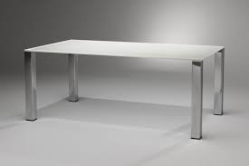 Rectangle black marble inlay table top elegant flower design hallway table. Contemporary Dining Table Quadro Magnum Dreieck Gmbh Glass Stainless Steel Rectangular