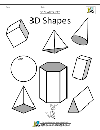 There is also a place for them to trace and color the shape word. 3 D Shapes