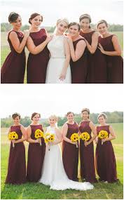 Wine Colored Bridesmaid Dresses Yellow Sunflower Wedding Bouquets El Wedding Bridesmaid Dresses Wine Bridesmaid Dresses Wine Color Bridesmaid Dress