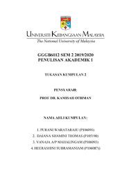 Jika terdapat lebih daripada satu tempat terbit gunakan tempat yang pertama. Penulisan Akademik Studocu