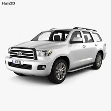 Adjustable components (seats, mirrors, steering wheel) folding down the third seat manual seat (from rear door side) adjust the head restraint to the downmost position. Toyota Sequoia 2011 3d Model Vehicles On Hum3d