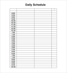 Daily Schedule Template 39 Free Word Excel Pdf
