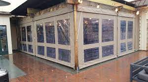 Enclose Your Outdoor Dining Area To Extend The Usability Of The Area Into The Winter And Early Spring Simply Outdoor Curtains Patio Enclosures Porch Curtains