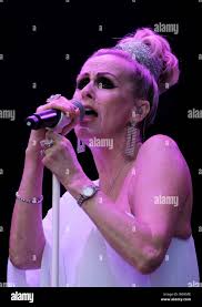 Lulworth, Dorset, July 26th 2019. Susan Ann Sully with Human League  performing