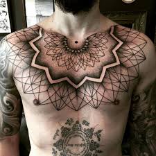 Collaret Chest Tattoos For Women Mandala Chest Tattoo Geometric Tattoo