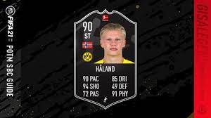 Ea sports fifa ultimate team (deutsch) december 18, 2020 · Fifa 21 Bundesliga Potm Erling Haaland Sbc Guide 90 Rated 300 350k Spend 40k Worth Of Packs Youtube