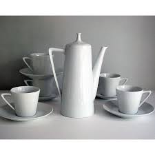 porcelain tea set mid century modern china 1960s harmony house 65 liked on polyvore featuring home kitchen modern tea pot porcelain tea set tea set