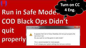 How To Fix Run In Safe Mode Call Of Duty Black Ops - Youtube
