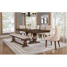 One Allium Way Toledo 7 Piece Dining Set Rustic Farmhouse Dining Table Dining Room Furniture Dining Room Table