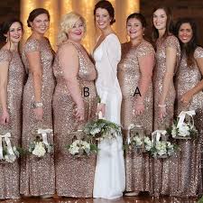Sheath Bateau Cap Sleeves Long Champagne Sequined Bridesmaid Dress Bridesmaid Dresses Plus Size Mermaid Bridesmaid Dresses Pinterest Bridesmaid Dresses
