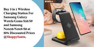 Buy 3 In 1 Wireless Charging Station For Samsung Galaxy Watch Gems S10 S9 And Samsung Note10 Not Wireless Charger Iphone Wireless Charging Pad Charging Station