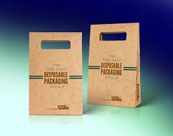 Download Free Kraft Paper Disposable Food Bag Packaging Mockup Psd Good Mockups