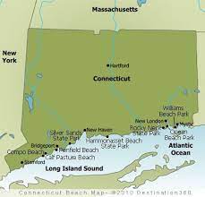 Map Of Connecticut Coast Ct Beaches | Connecticut Travel, Connecticut, New England Travel