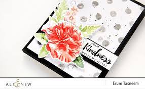 Altenew Build A Flower Carnation Erum Tasneem Pr0digy0 I Used Blush Rouge Crimson And Velvet To Create My Flower Altenew Carnations Bunch Of Flowers
