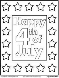 Happy 4th Of July Poster Coloring Page July Colors Star Coloring Pages Flag Coloring Pages