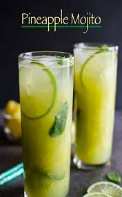 Non Alcoholic Pineapple Mojito Recipe Pineapple Mojito Summer Drinks Alcohol Non Alcoholic