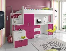 Furnistad Hochbett Sky Kinderzimmer Komplett Option Rechts Weiss Rosa Amazon De Baby Schlafzimmer Set Hochbett Mit Schrank Hochbett Mit Schreibtisch