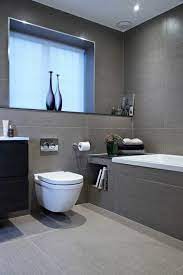 Graue Fliesen Furs Badezimmer 61 Bilder Die Sie Beeindrucken Werden Arredamento Bagno Bagno Grigio E Bianco Design Del Bagno