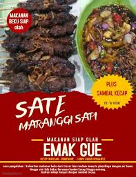 Biasanya disajikan dengan sambal cabai dengan nasi atau lontong. Copy Of Sate Maranggi Postermywall