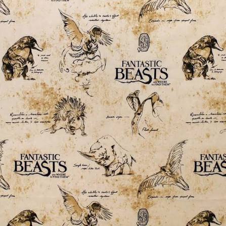 Fantastic Beasts and Where to Find Them Print Fabric by Fat Quarters FQ  Half 100% Cotton Warner Bros. Entertainment BEIGE #2097 - Etsy