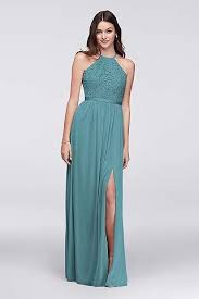 Open Back Lace And Mesh Bridesmaid Dress In A Beach Appropriate Shade Teal Blu Teal Bridesmaid Dresses Mesh Bridesmaids Dress Davids Bridal Bridesmaid Dresses