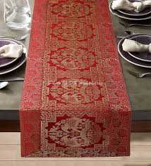 Opting for pumpkin centerpieces or other seasonal, simple table decorations is fine, but so is doing something interactive, or creating a centerpiece that works for any season. Amazon Com Dk Homewares Traditional Indian Birthday Party Coffee Table Decor Brocade Table Cloth Red Gold 60 Inches Long Jacquard Elephant 5 Foot Table Runner 150 X 40 Cm Home Kitchen