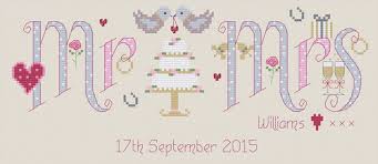 Click through for the full list of patterns. 10 Of The Best Wedding Cross Stitch Kits