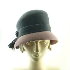 Pink And Gray Cloche Hat Vintage Hat Style Cloches Felt Hat Etsy Hats For Women Hats Vintage Vintage Style Hat