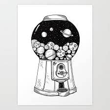 Make an opening at the top. Buy Gumball Machine Art Print By Spaceygracey Worldwide Shipping Available At Society6 Com Just One Of Millions Of High Quality In 2021 Art Prints Art Space Drawings
