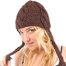 You'll knit your first hat in no time! Delux Chocolate Brown Pilot Warm Winter Cable Knit Hat Sunshine On A Cloudy Day