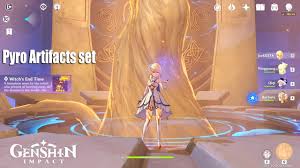 Genshin Impact Best Artifacts Set For Pyro Character Dungeons 80 Gameplay Ar40 Youtube