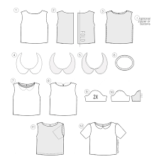 Cotton Curls Collar Blouse Pattern Blouse Diy Peter Pan Collar