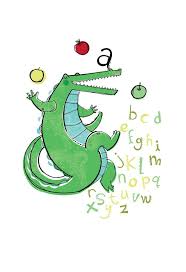 Items Similar To Aligator A Bet On Etsy Childrens Prints Alphabet Print Kids Inspire