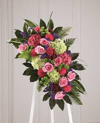 The Refreshing Mix Standing Spray The Carriage House Florist