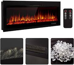Huge selection of stylish recessed lights. Buy Homedex 50 Recessed Mounted Electric Fireplace Insert With Touch Screen Control Panel Remote Control 750 1500w Log Crystal Options Online In Turkey B07gcz8p48
