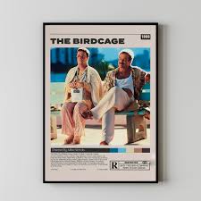 The Birdcage Poster, Mike Nichols, Minimalist Movie Poster, Vintage Re –  mythicwall