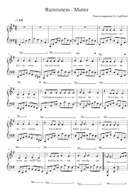 Скачай rammstein mutter и rammstein mutter live 2012. Rammstein Mutter Sheet Music For Piano Solo Musescore Com