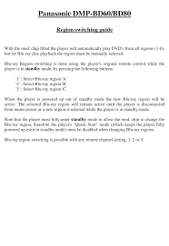 The list is in numeric (number) order. Panasonic Dmp Bd60 Service Manual Pdf Download Manualslib