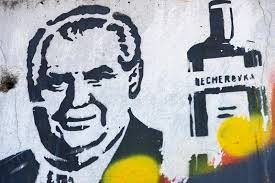 Prvním, komu umožnila tento nový produkt vyzkoušet. Graffiti Painting Of Milos Zeman And Becherovka Bottle Editorial Photography Image Of Outskirts Portraying 107700407