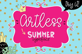 Every font is free to download! Artless Typeface Summer Font 18287 Script Font Bundles