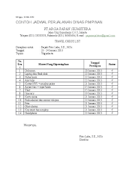 Susunlah jadwal perjalanan dinas pimpinan anda secara kronologis. Doc Perjalanan Dinas Tri Susanti Academia Edu