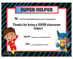 Super Helper Award Classroom Awards Fun Awards Classroom Helpers