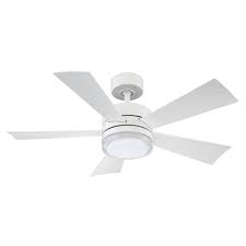 52 luna indoor outdoor ceiling fan and light in brushed aluminum with remote control. Modern Forms Wynd 5 Blade Outdoor Led Smart Standard Ceiling Fan With Remote Control And Light Kit Included Reviews Wayfair