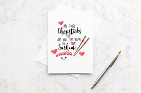3 front side, 2 back side Sushi Greeting Card Valentine S Day Couple Love Appreciation Card Flirty Naughty Adult Pun Foodie Celebration Card Funny Love You Note By Posh And Sparkle Catch My Party