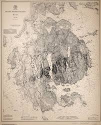 Mount Desert Island 1882 B Old Map Nautical Chart Ac