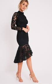 Ellina White Lace Fishtail Midi Dress Fishtail Midi Dress Cocktail Dress Lace Formal Red Lace Dress