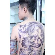 7 hình xăm cá chép hóa rồng ở cánh tay bắp tay. Hinh XÄƒm Dan Máº·t Quá»· Kin LÆ°ng Khá»• A4 Ä'en Tráº¯ng Giáº£m Chá»‰ Con 150 000 Ä'