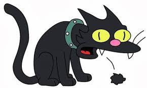 Barney Gumble Black And White Most Famous Cats Famous Cartoon Cats Cat Character Simpsons Drawings Cartoon Cat